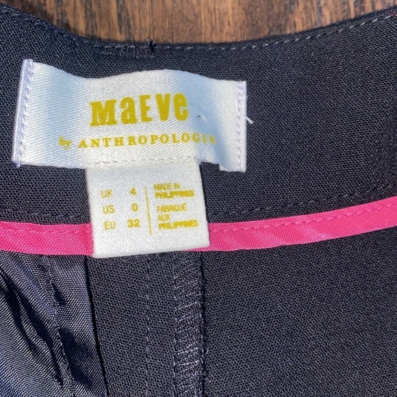 Anthropologie Maeve black shorts size 0 new with tags - Picture 6 of 10